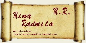 Mina Radmilo vizit kartica